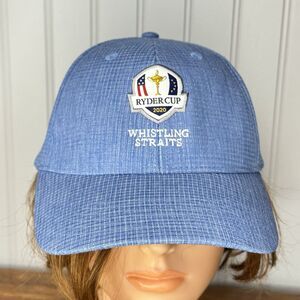 RYDER CUP 2020 / WHISTLING STRAITS Blue Adjustable Golf Hat Ahead Performance